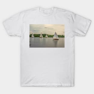 Sailing on Wroxham Broad. T-Shirt